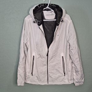 Calvin Klein White Windbreaker Jacket